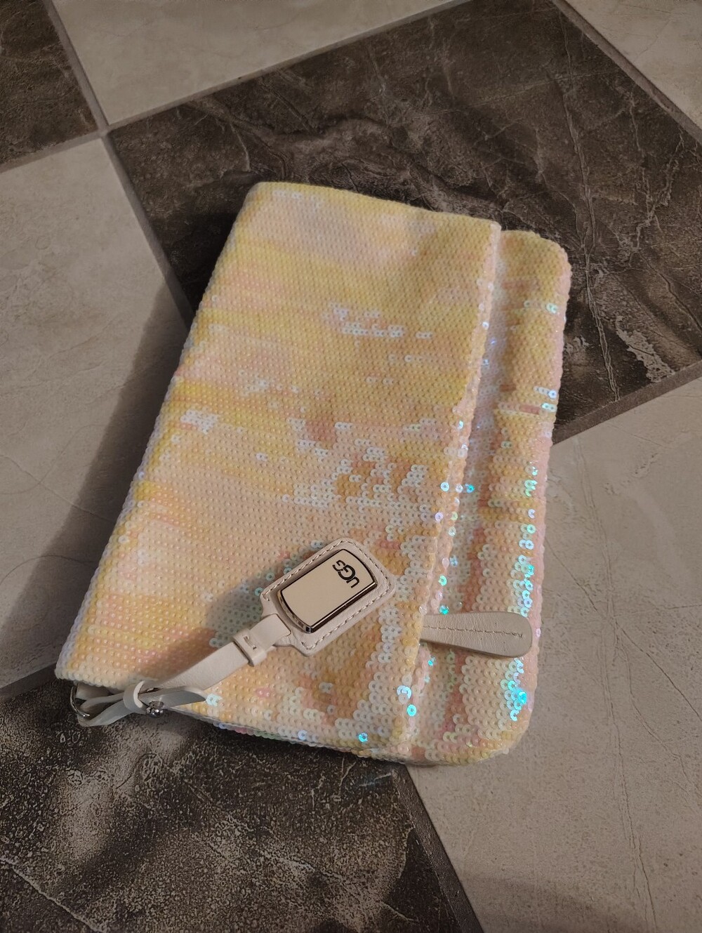 UGG Rare "I Do!" Clutch ONLY in Iridescent Cream